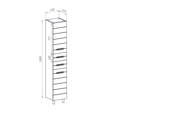 Пенал Bellezza Сиена 35 4623904710019